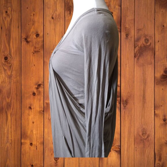 Wilfred Aritzia Women's Small Long Sleeve Tan Dress Slouchy Pockets Scoop Neck - Picture 4 of 10